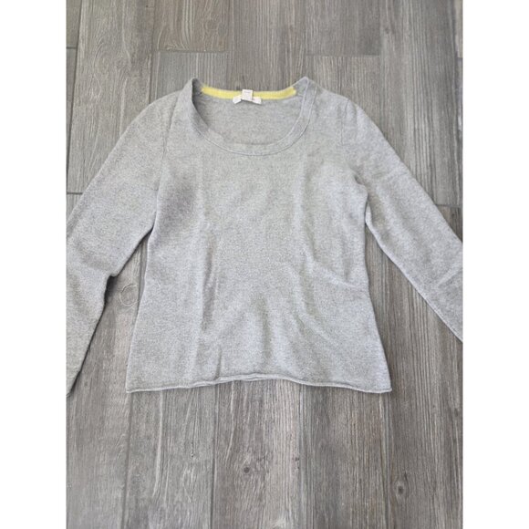 C. Cashmere Gray Cashmere Long Sleeve Fitted Scoop Neck Sweater. Size XL - Picture 1 of 7